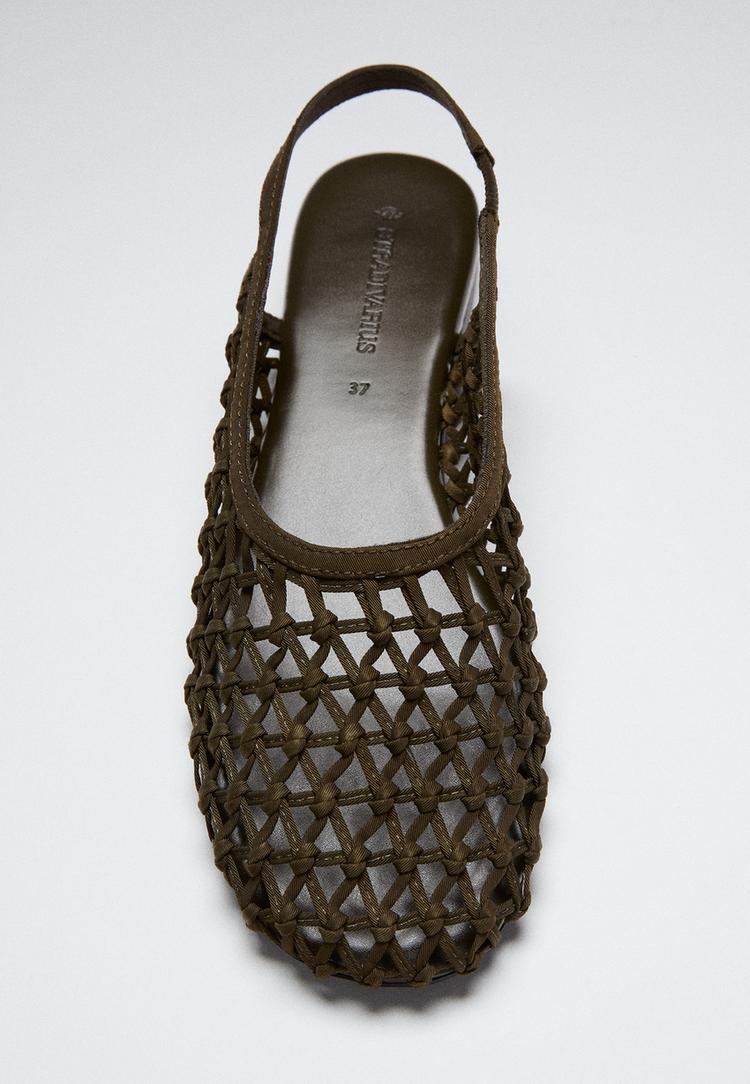 Mesh slingback mules — 1-512