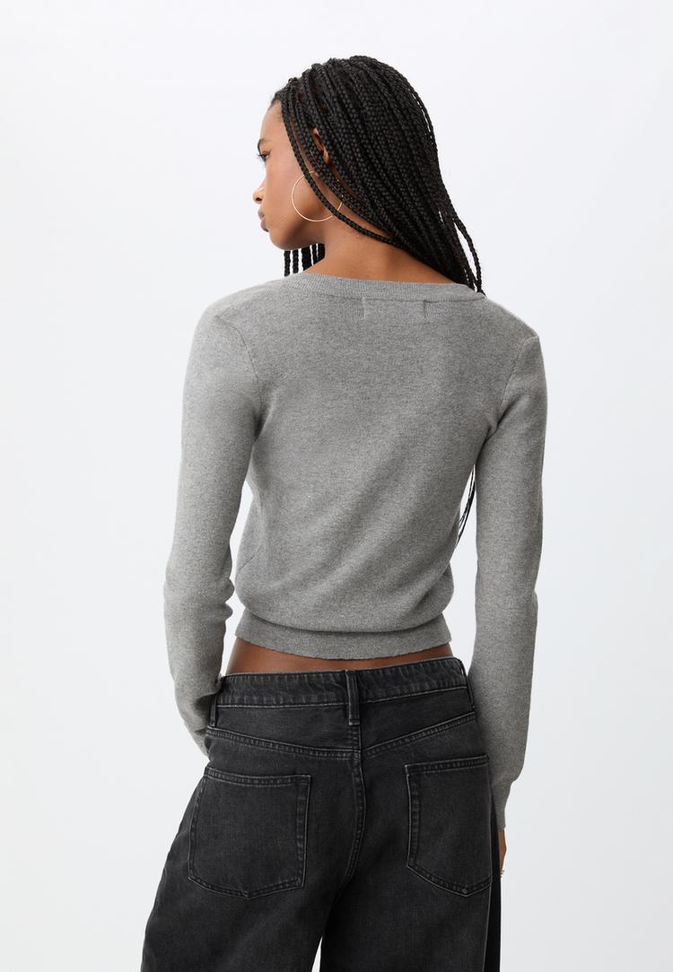 button up knit cardigan
