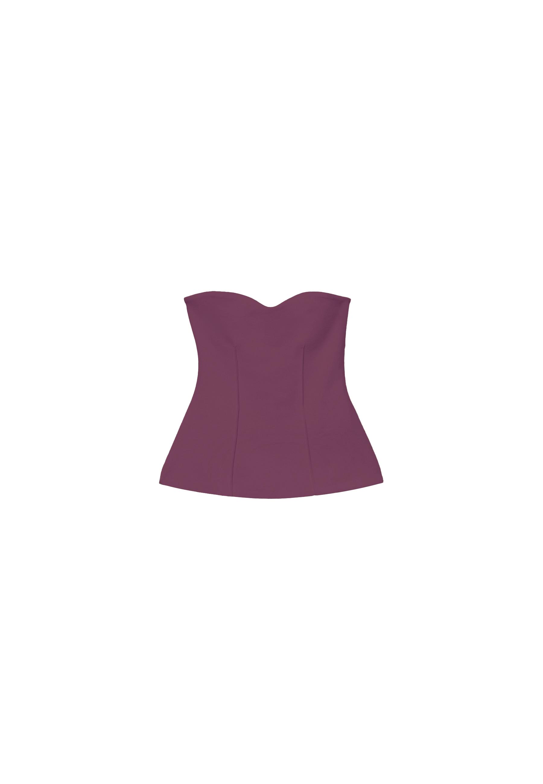 Sweetheart bandeau top — Purple