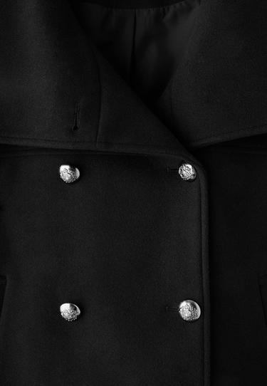 Soft-touch crossover high neck jacket — Black 10