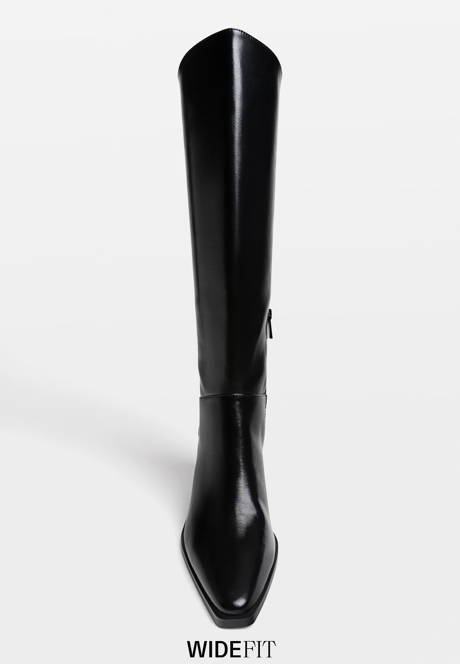 WIDE FIT. High heel knee high boots