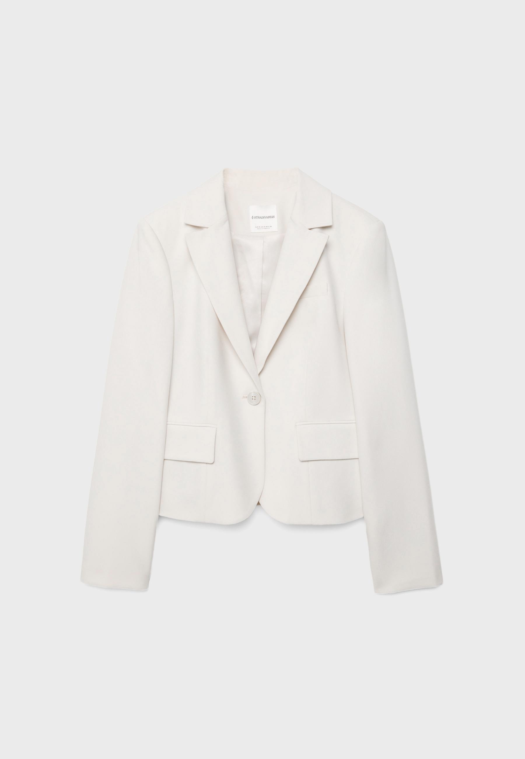 Cropped blazer — Ice