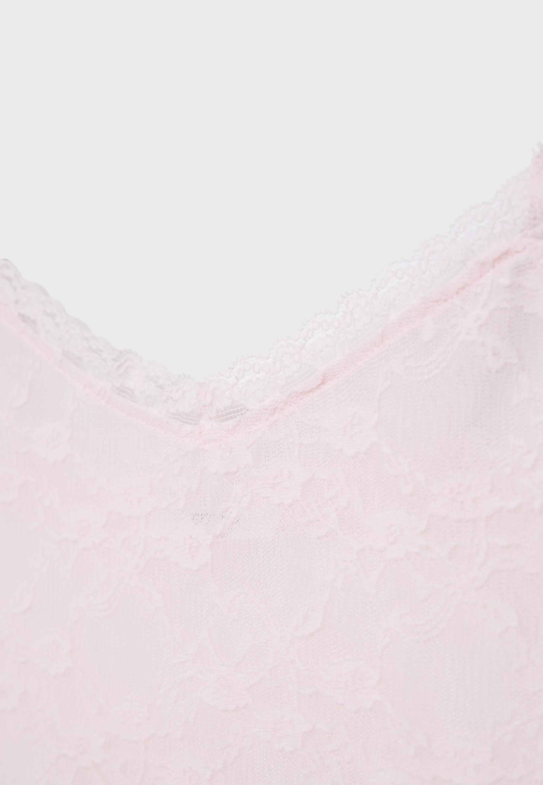Lace strap top — Pastel pink