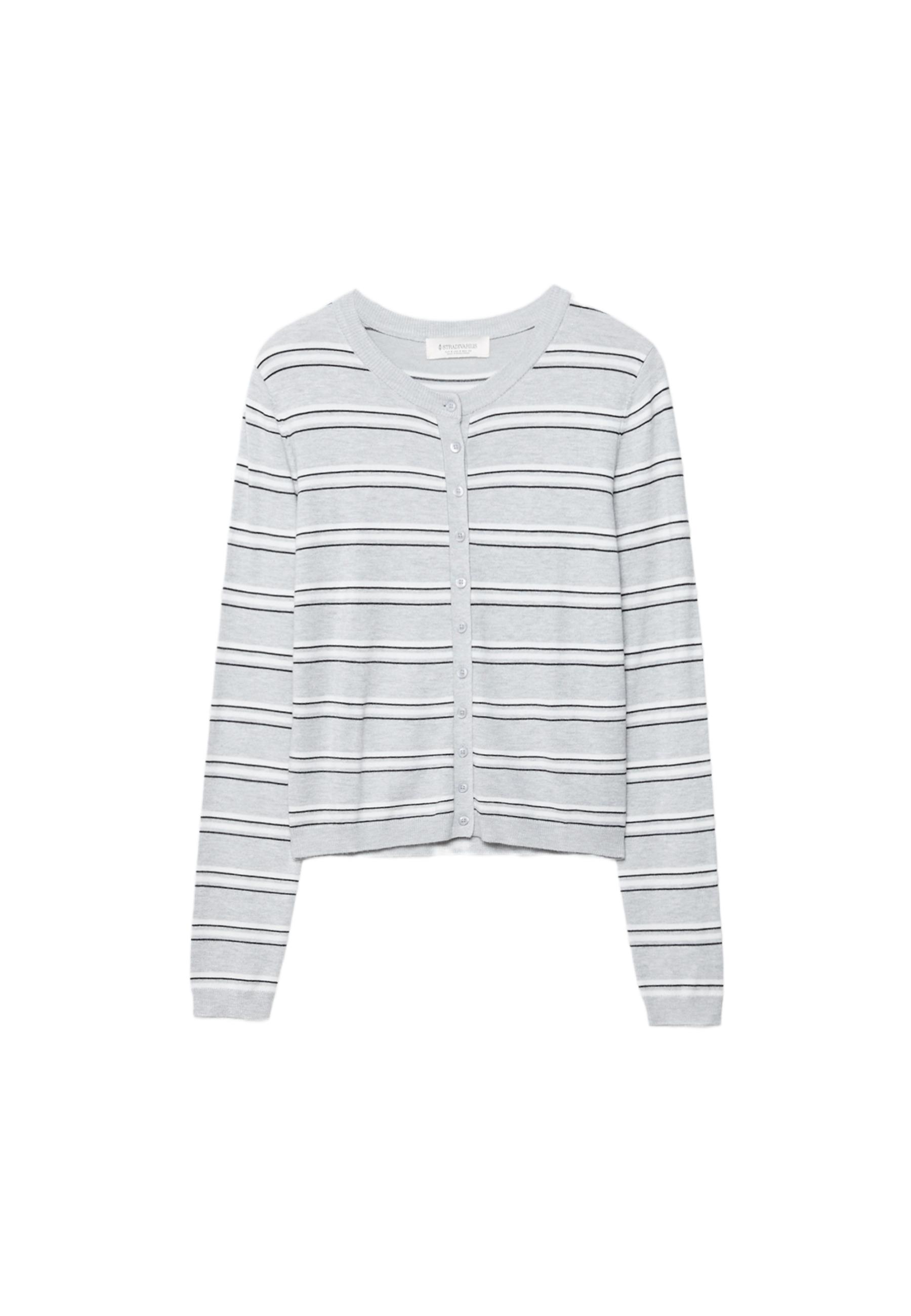 Knit cardigan — Grey melange