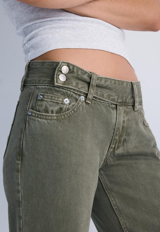 jean droit taille basse ceinture marteau