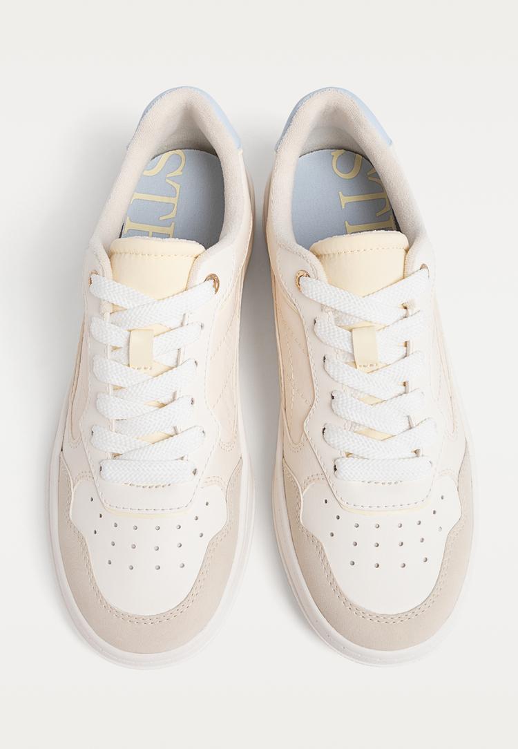 sneakers casual flatform bianche