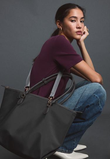 Contrast crossbody shopper bag — Dark grey 4