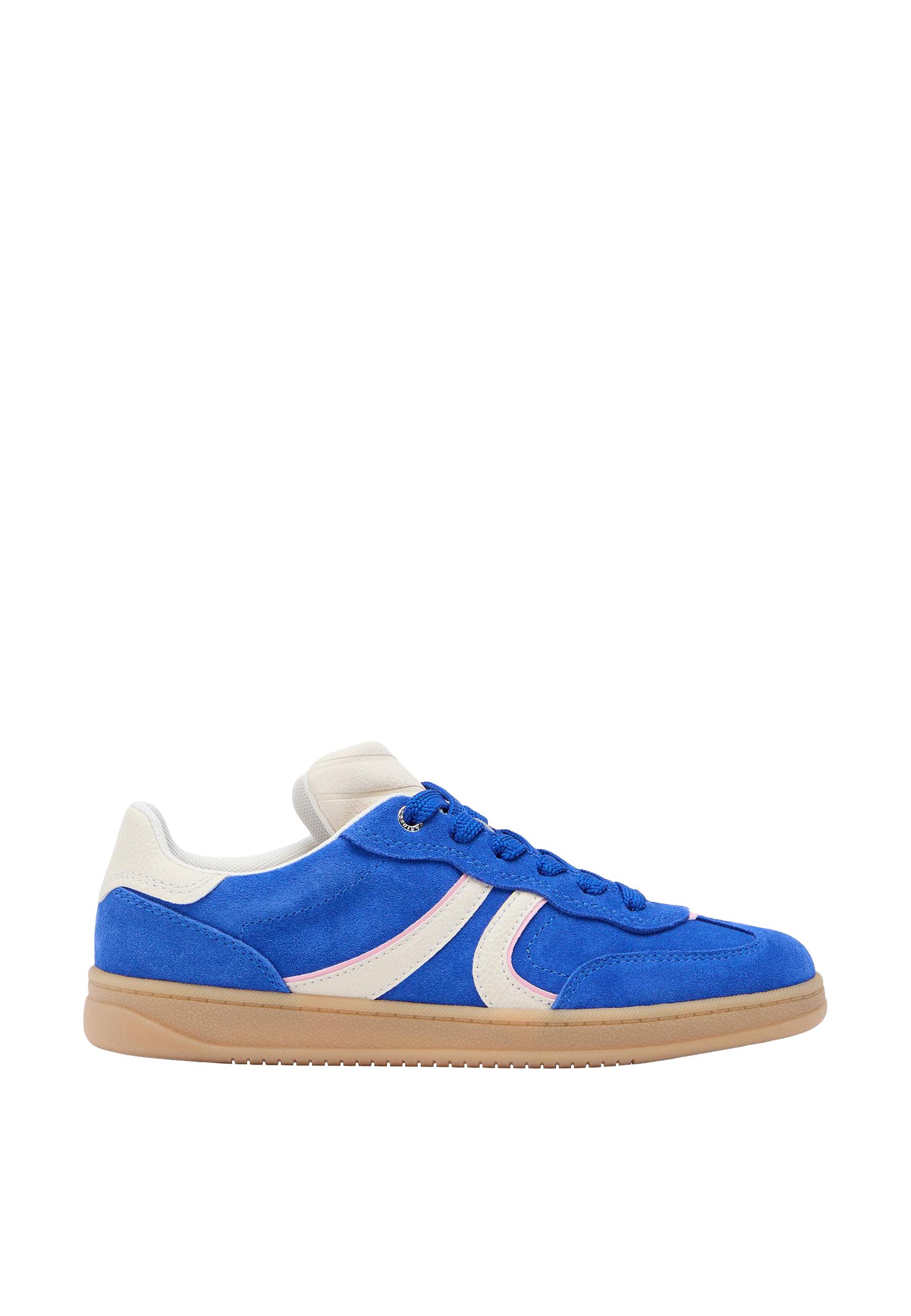 Casual leather trainers — BLUE 