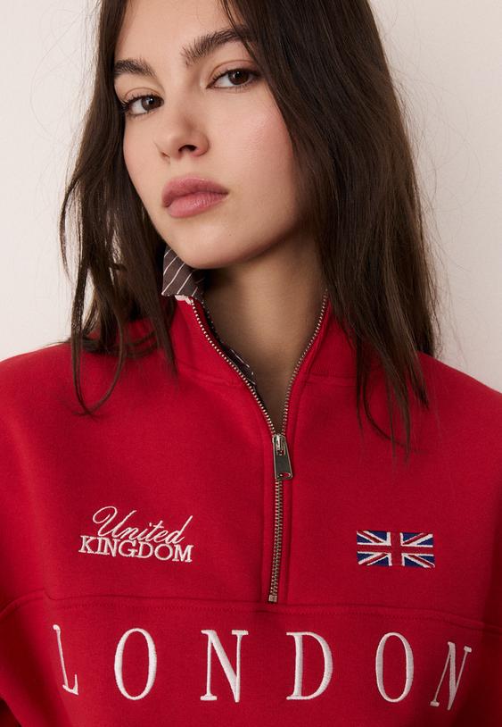 sudadera cremallera bordados