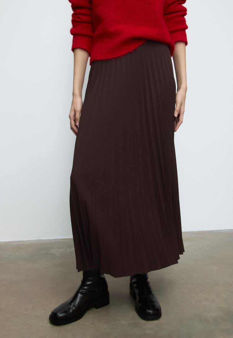 jupe midi plissee