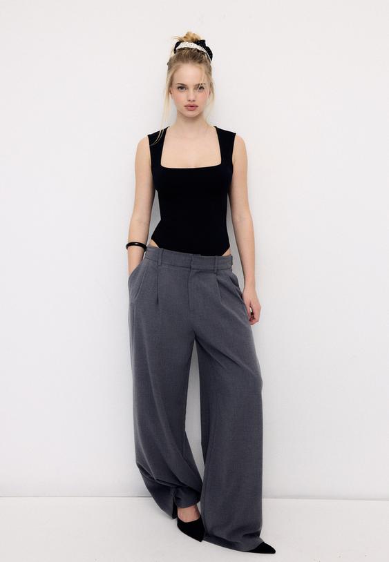 Kare yaka poliamid body - Görsel 17