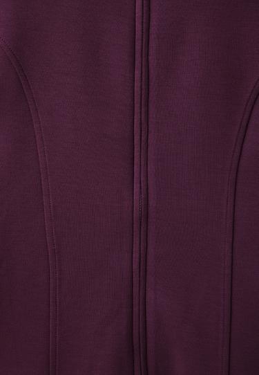 Soft-touch fitted zip-up sweatshirt — Dark purple 9