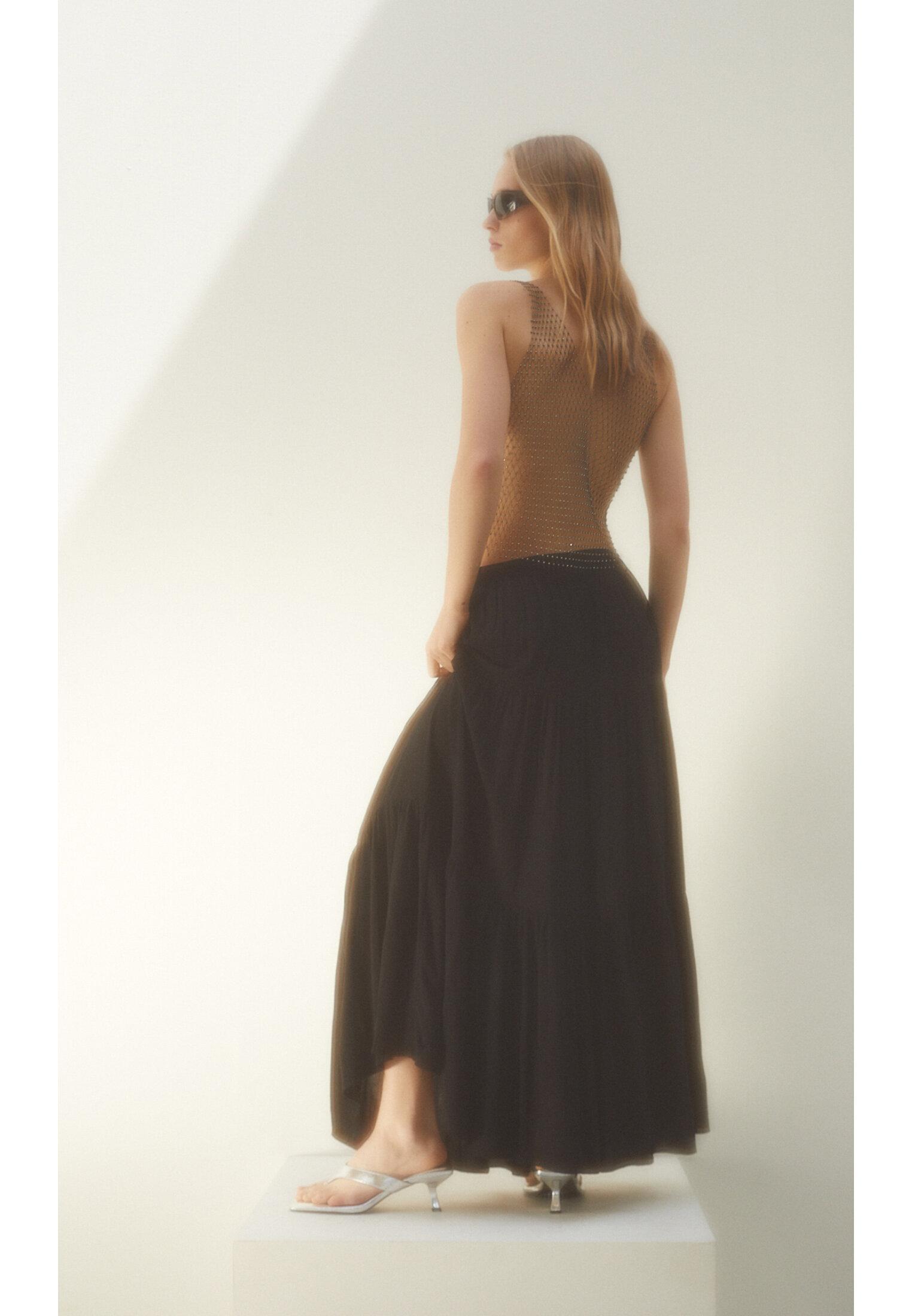 Boho midi skirt — Black