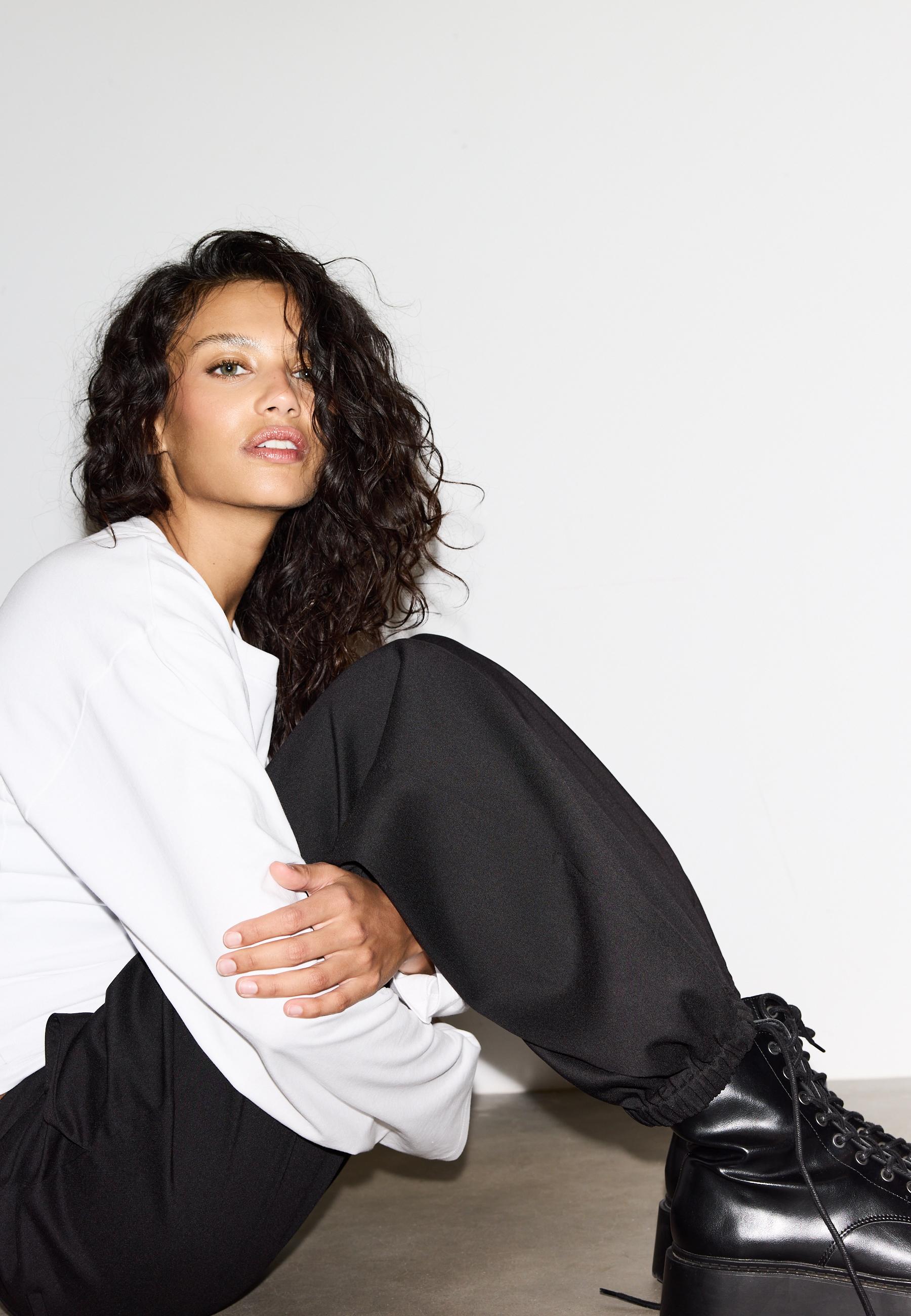 Kumaş jogger pantolon - Görsel 4