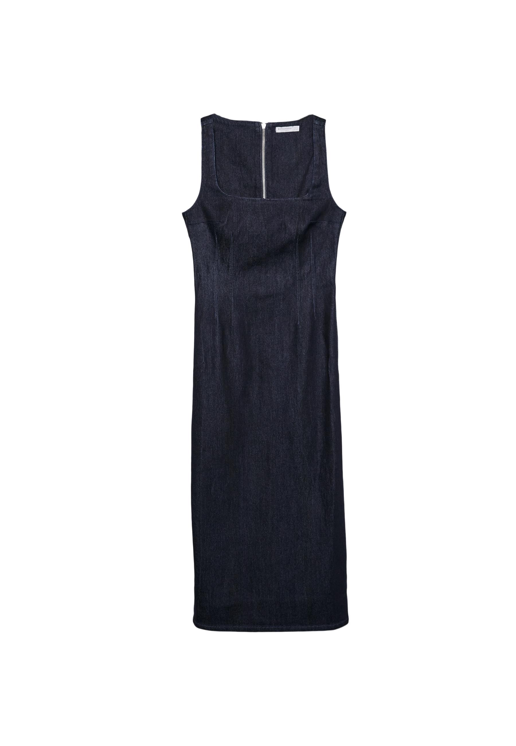 Denim midi dress — OVERDYED BLUE DENIM