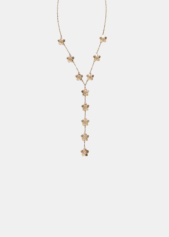 collar lariat mini flor