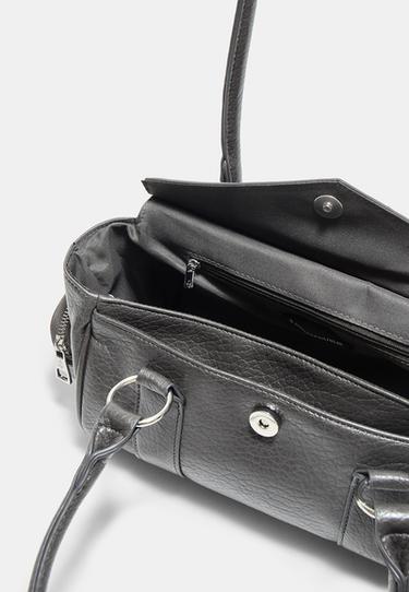 Elongated shoulder bag with pockets — Dark grey 5