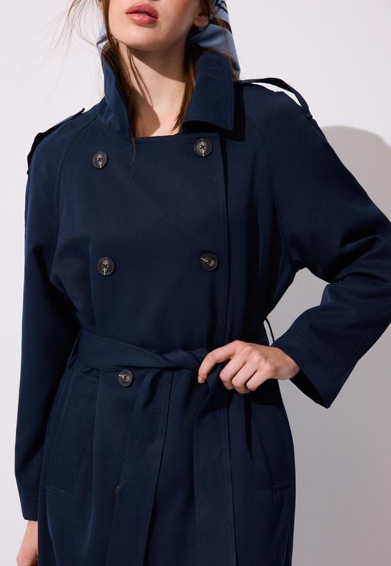 long flowing trench coat