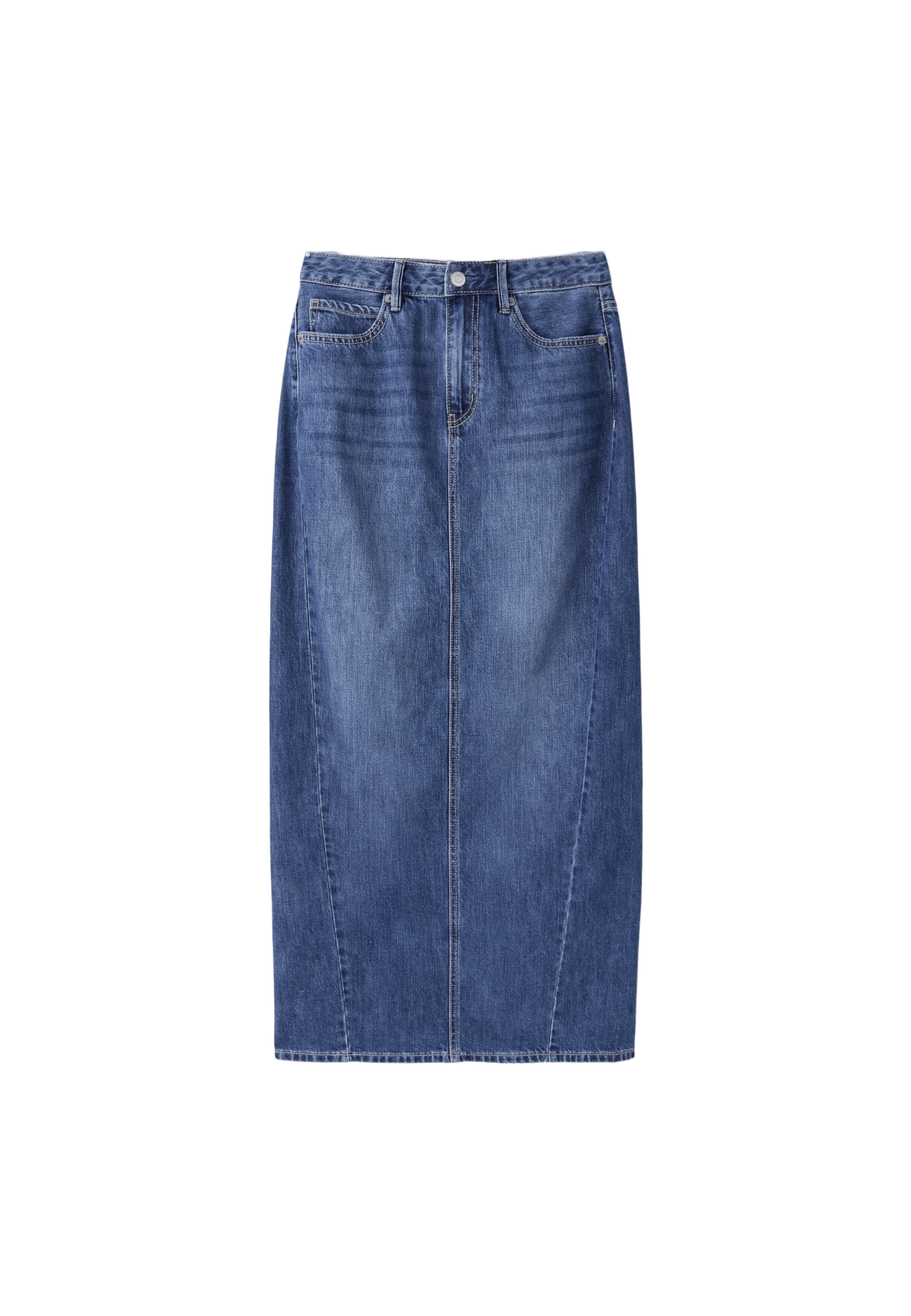 Stradivarius Uzun denim etek görsel 3