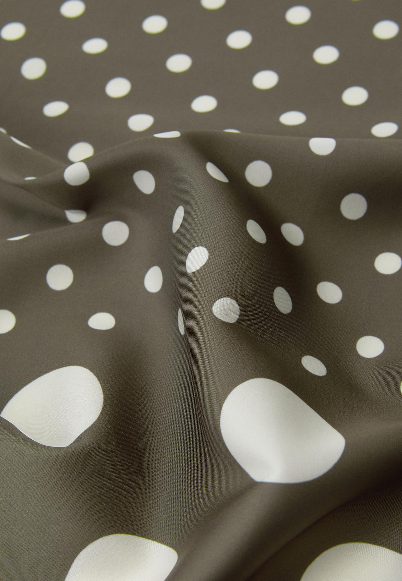 Polka dot scarf — Khaki