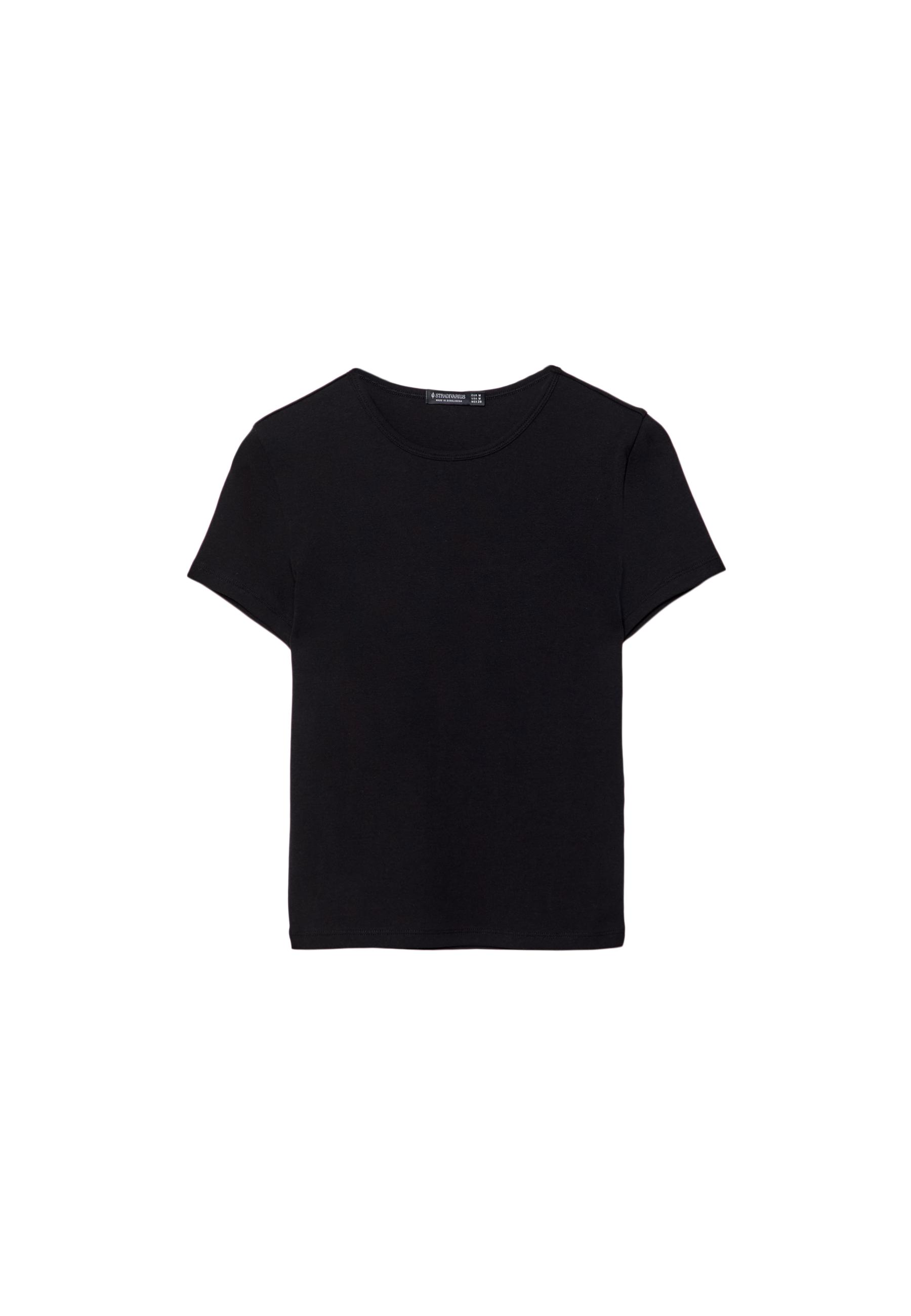 Basic slim fit T-shirt — Black