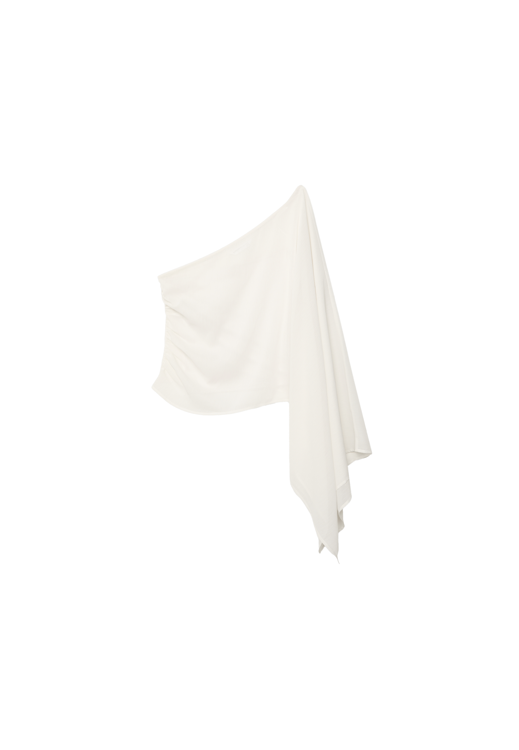 Asymmetric cape — Ecru