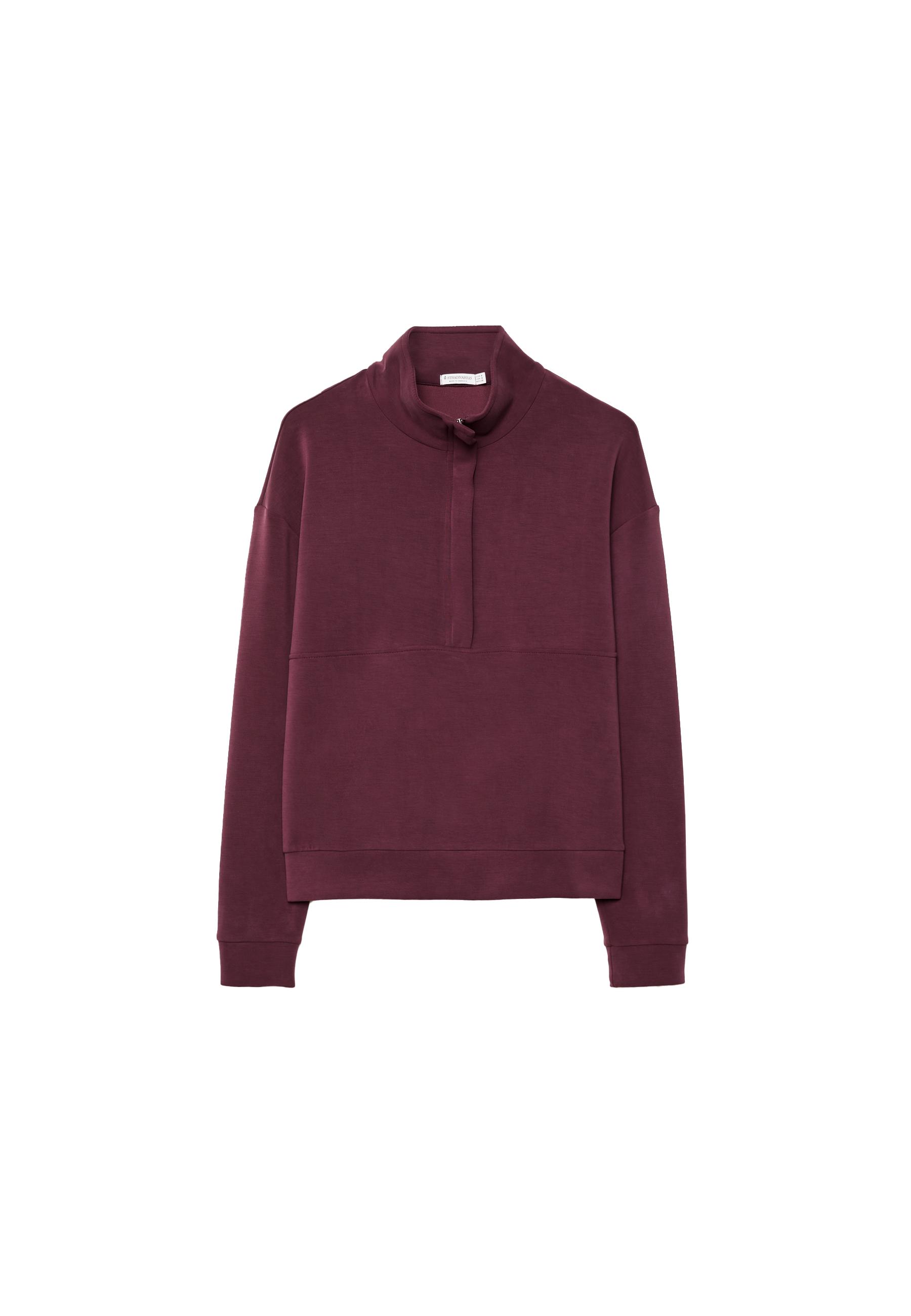 Soft-touch zip-up sweatshirt — Purple