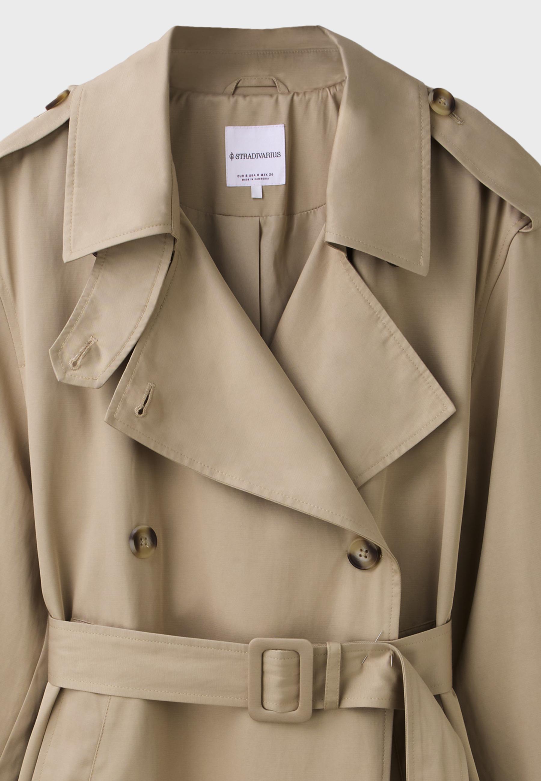 Long basic trench coat — Beige