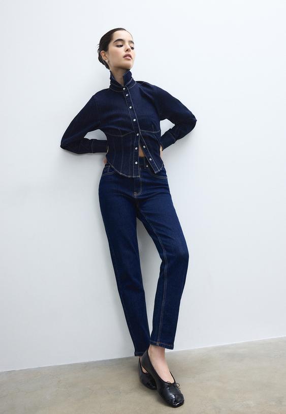 D10 mom fit dar kesim jean - Görsel 7