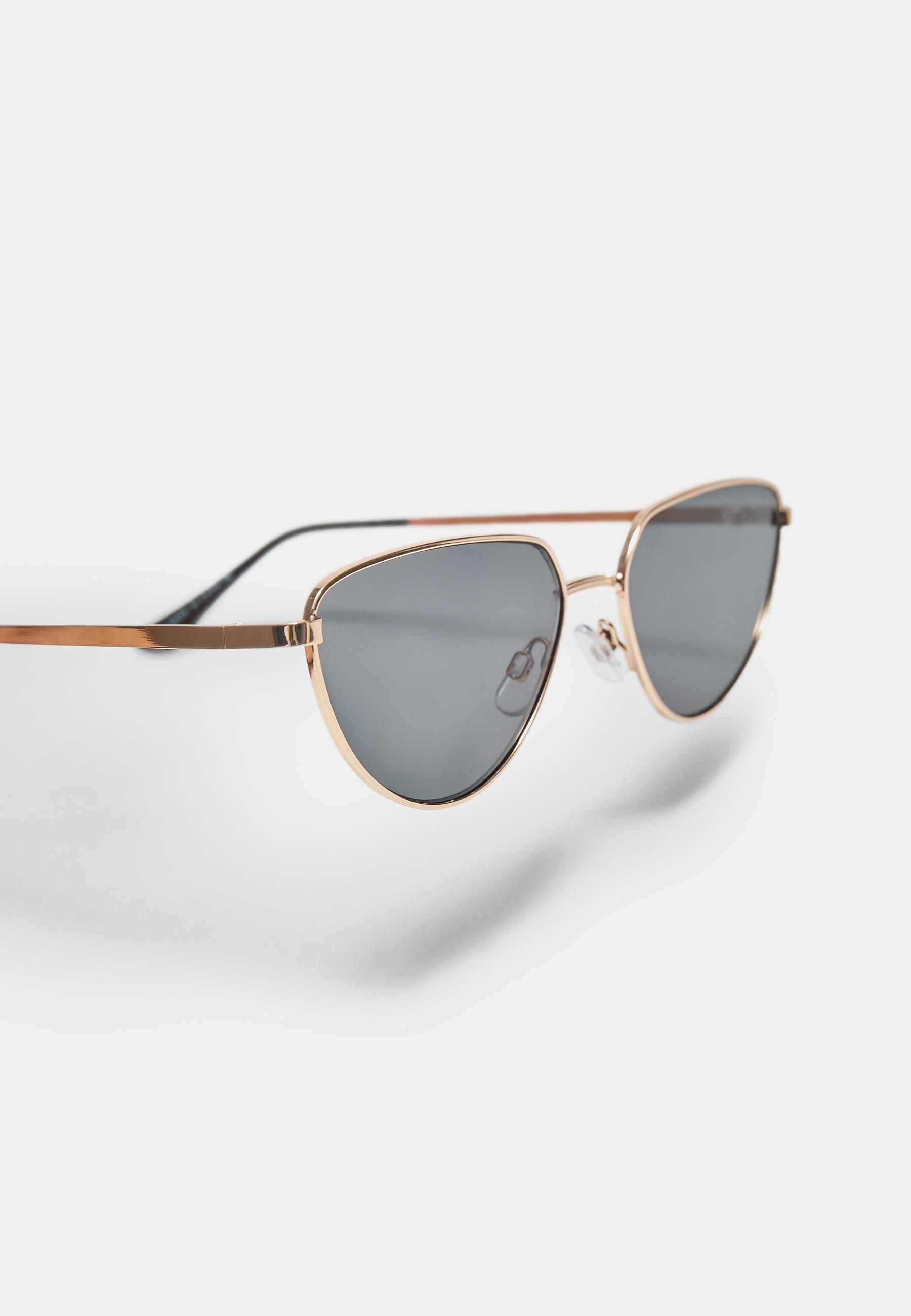 STRAIGHT TOP METAL SUNGLASSES — Blue