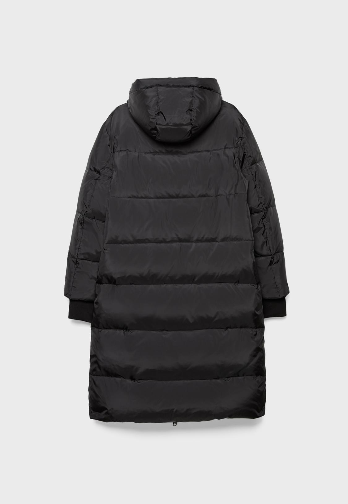 Chaleco Negro Pull And Bear Chaleco Efecto Piel Acolchado PULL&BEAR