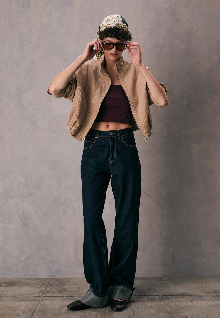 Stradivarius Bomber Τζάκετ Κοτλέ Πέτρα M