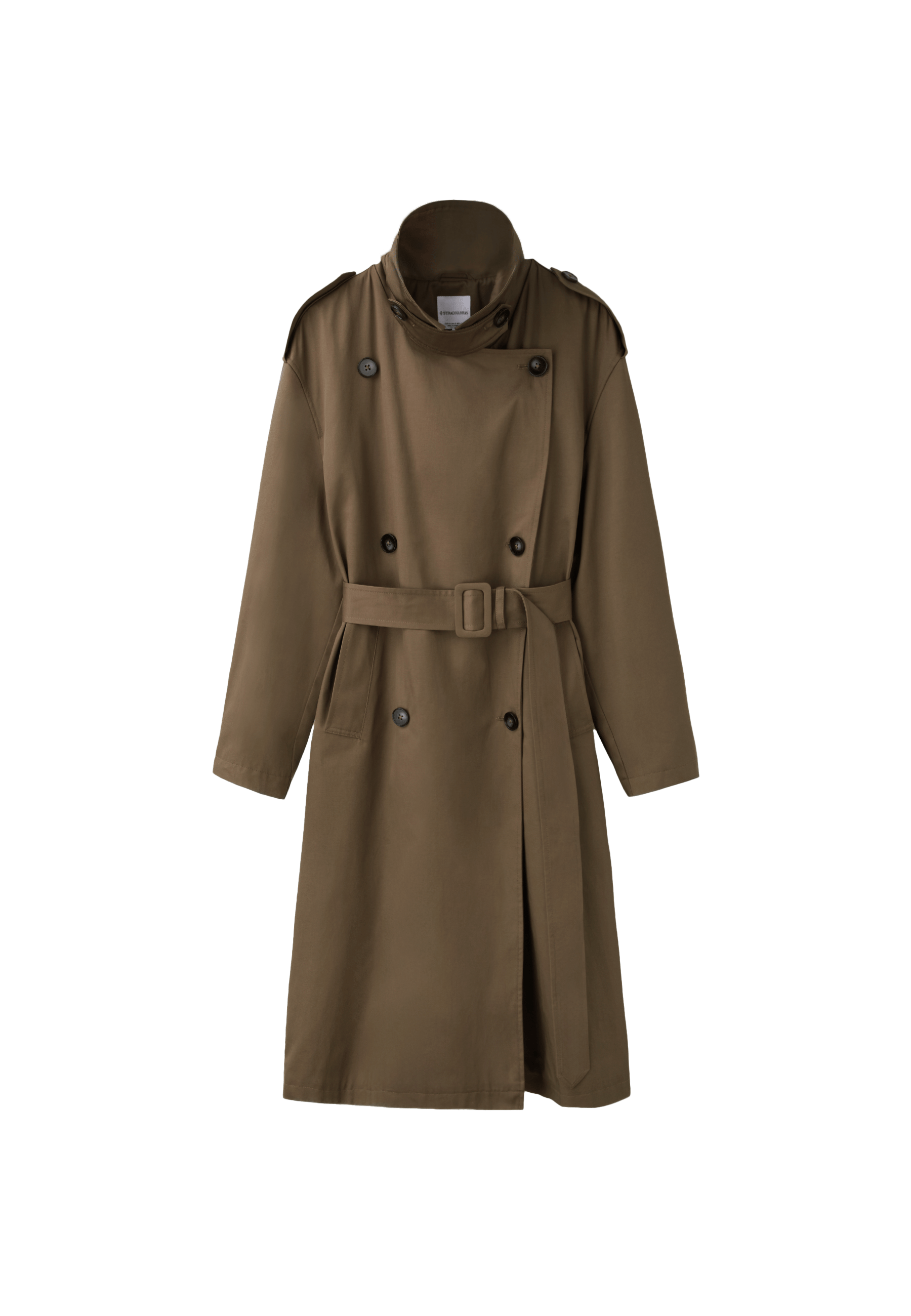 Stradivarius Basic uzun trençkot görsel 7