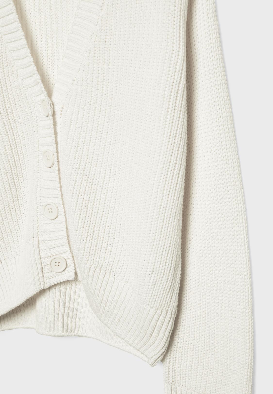 Gebreid vestje met knopen 'JDY' - WIT - Dame - 30.00