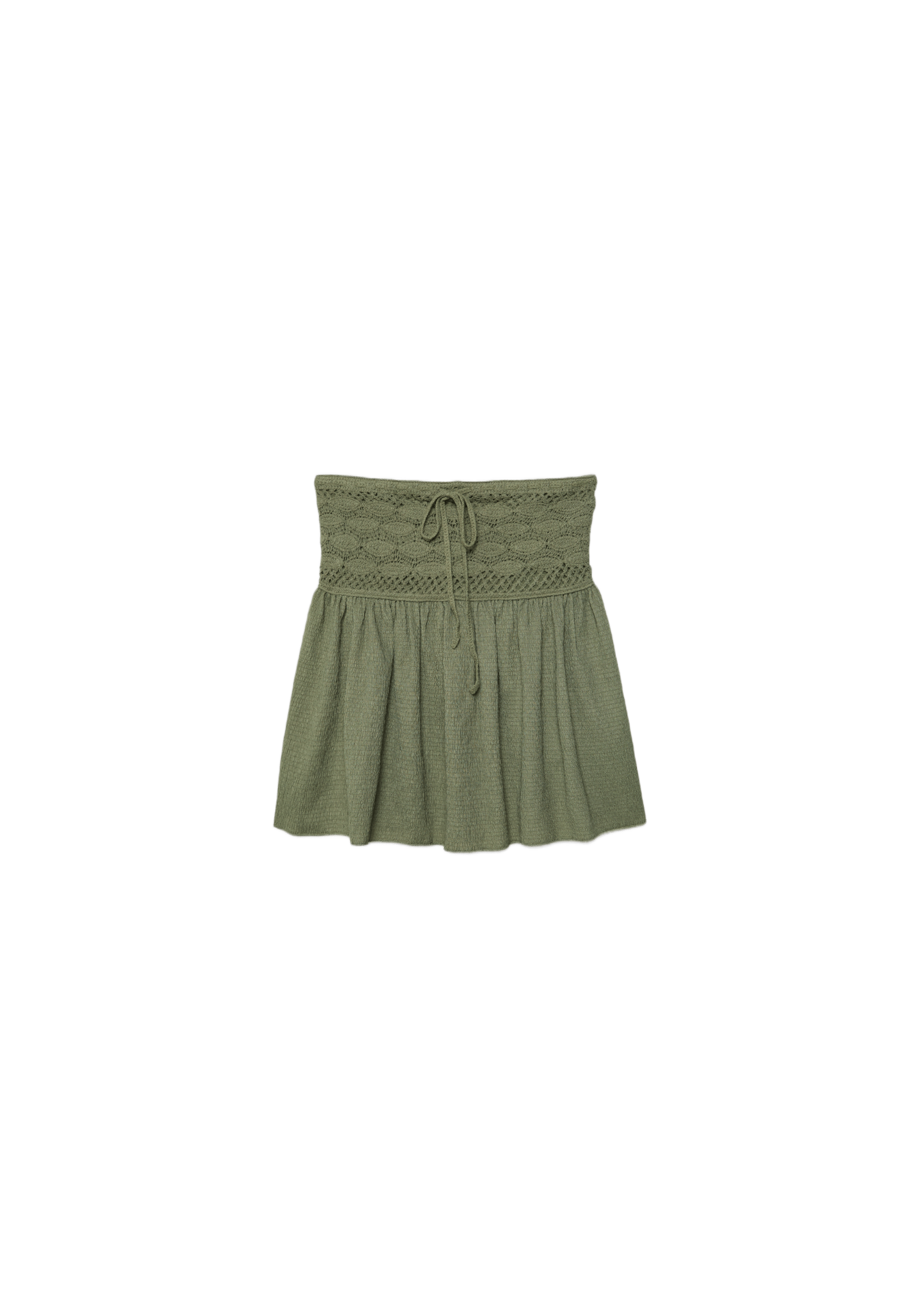 Crochet bandeau top — Olive green