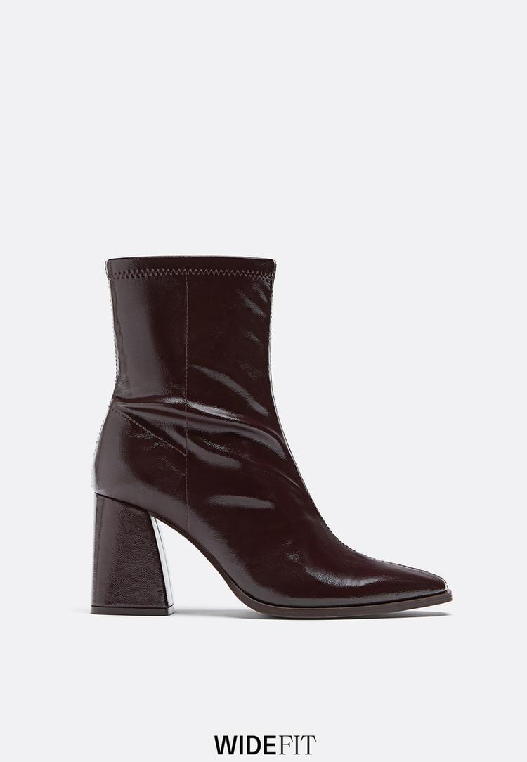 high heel stretch ankle boots