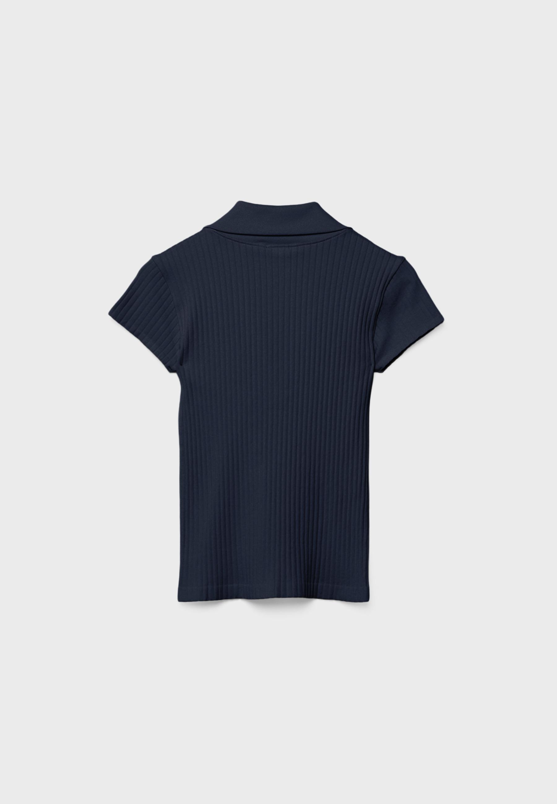 Basic seamless polo T-shirt — Dark blue