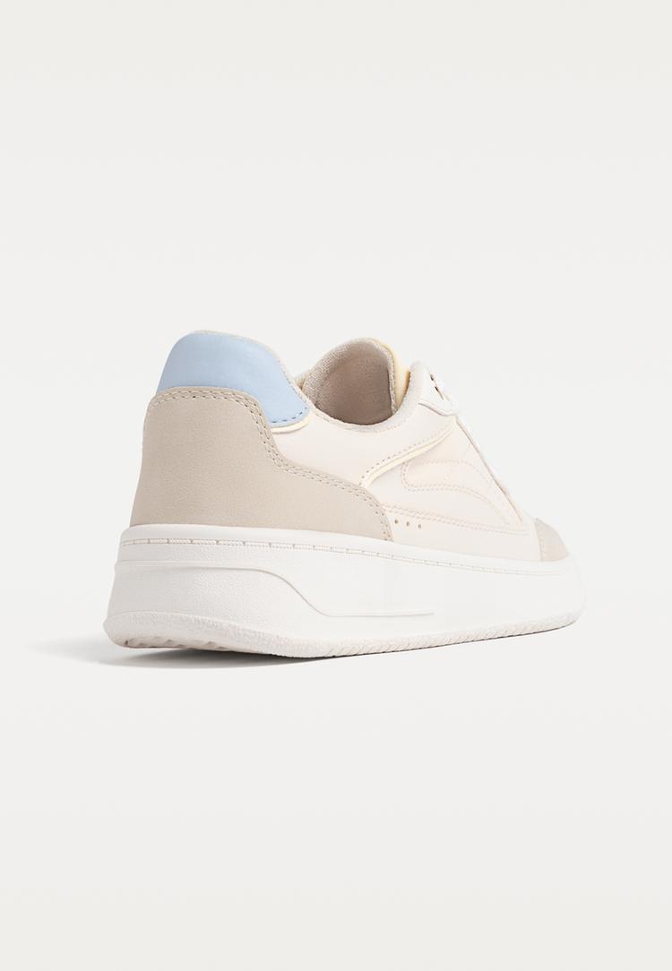 sneakers casual flatform bianche