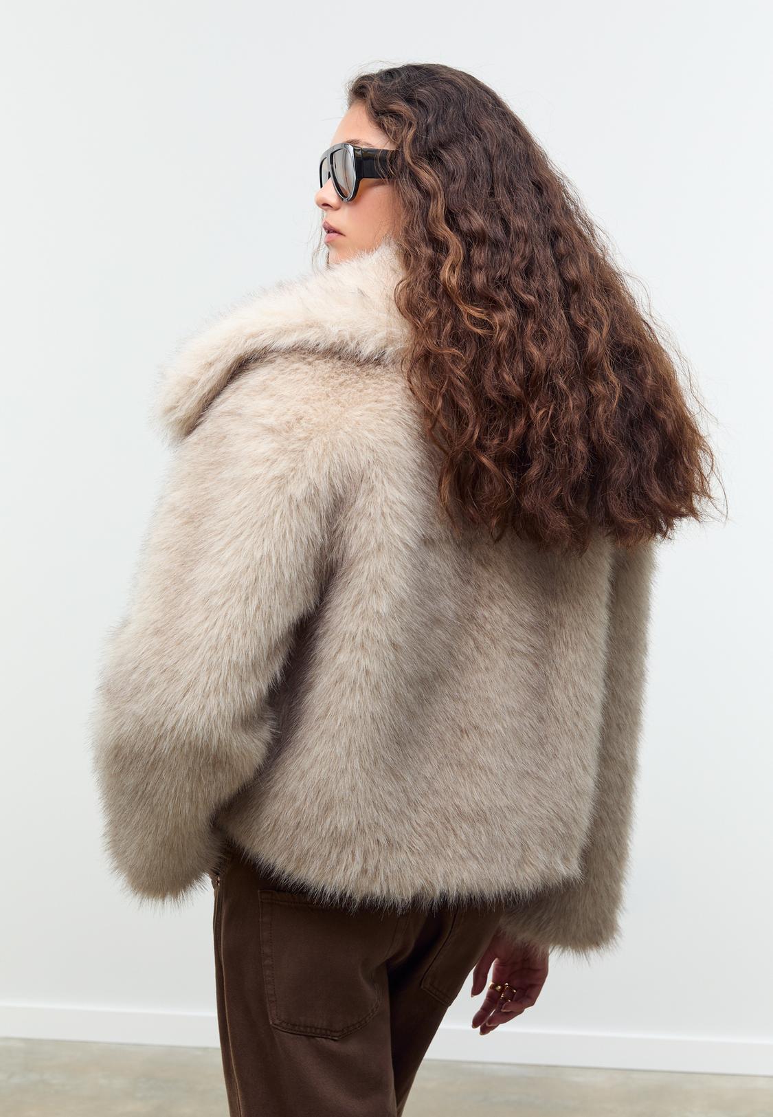 Cazadora Chaqueta Punto Combinada Efecto Pelo Zara Cazadora Corta