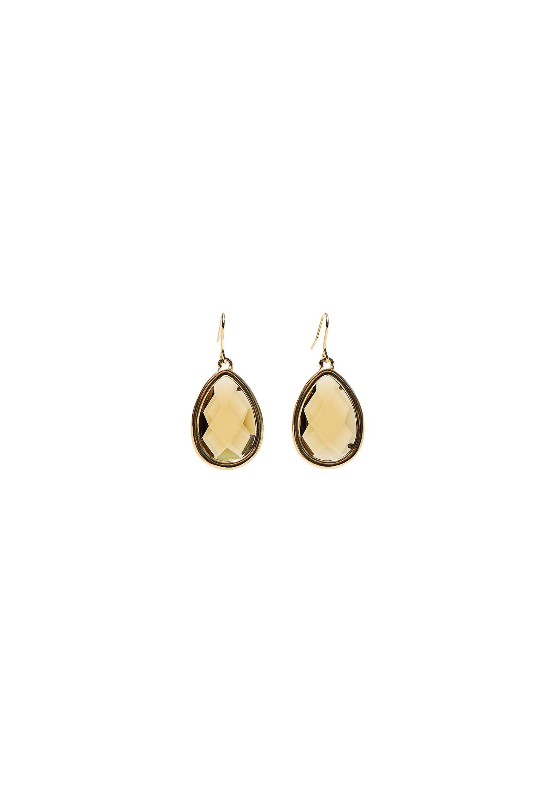 Teardrop rhinestone earrings — Ochre