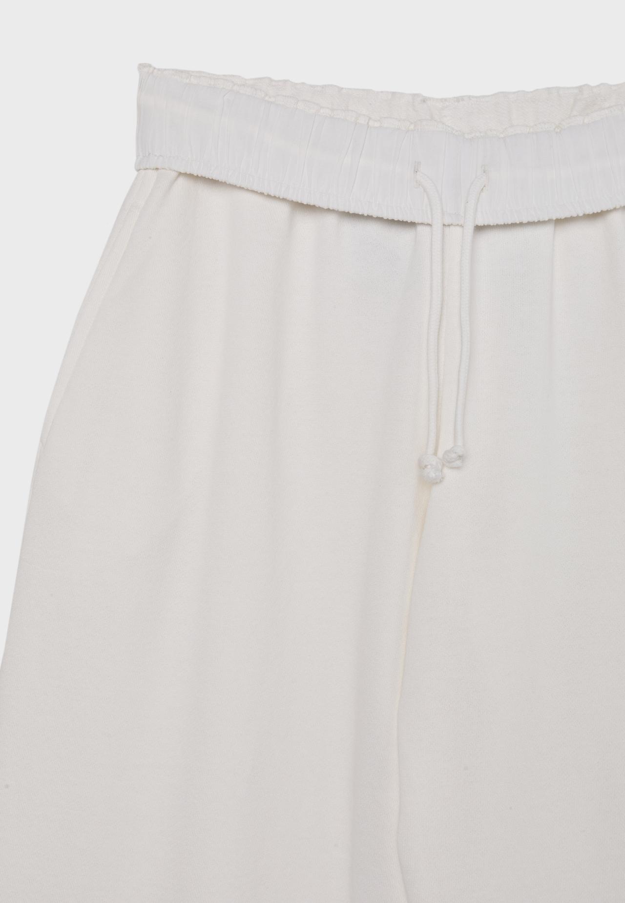 Washed-effect straight jogger trousers — Ecru