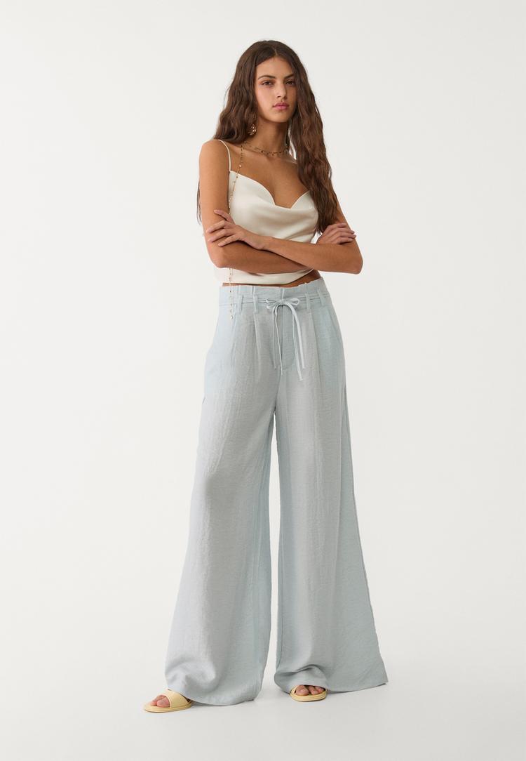 pantalon fluido cinturon