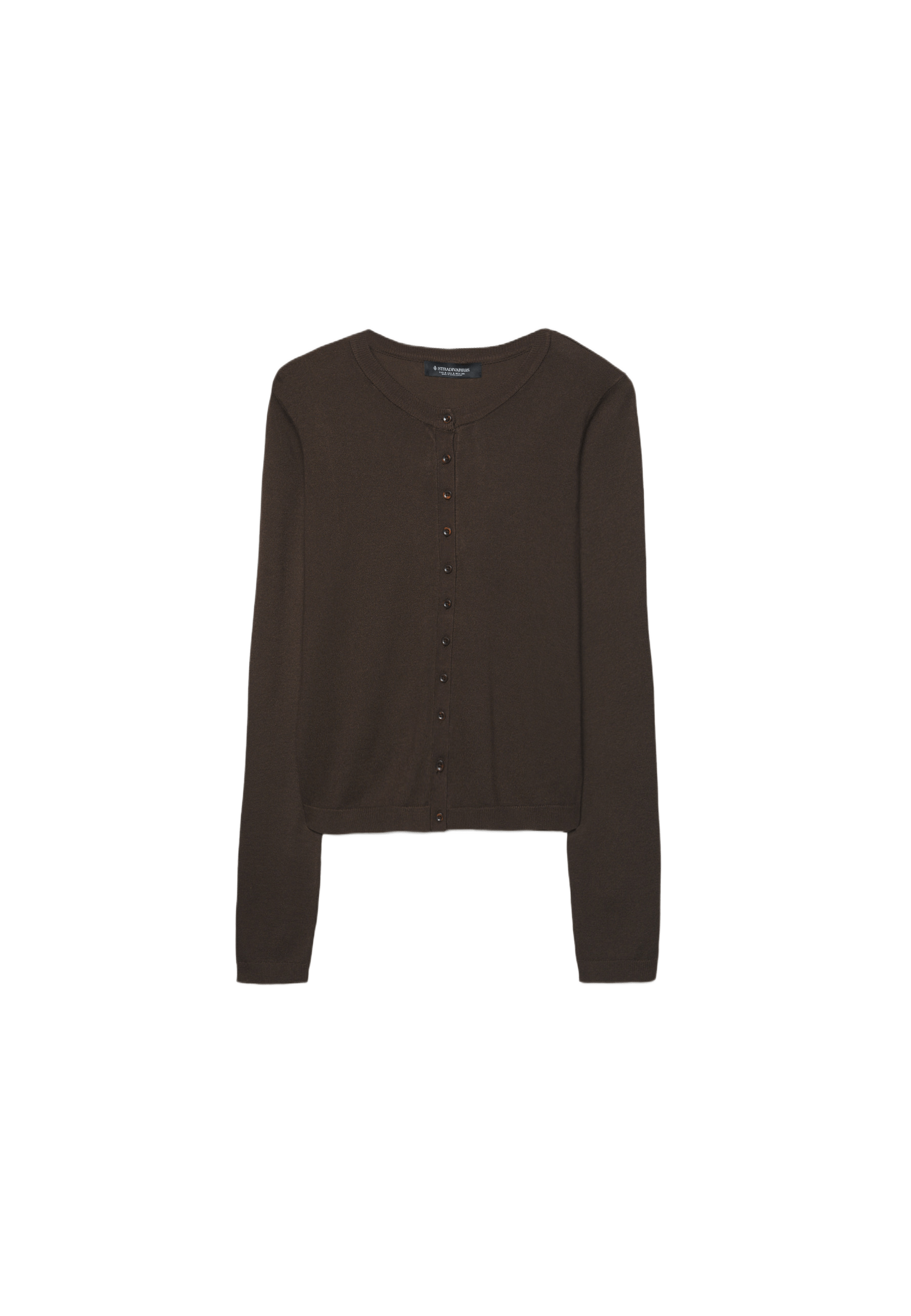 Knit cardigan — Brown