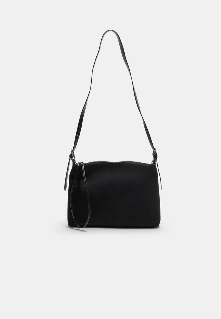 Stradivarius Jemná Kabelka Cez Plece Black Os