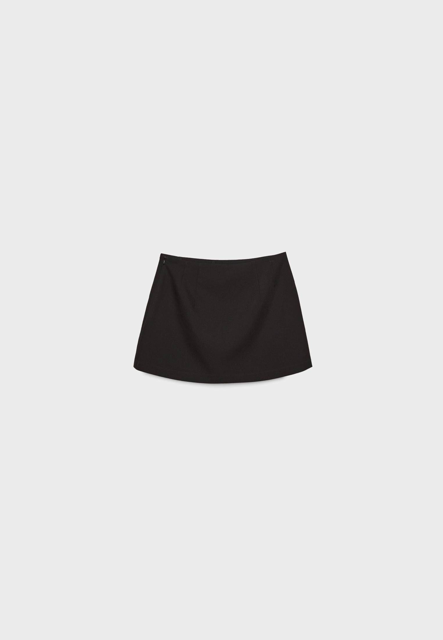 Side split skort — Black