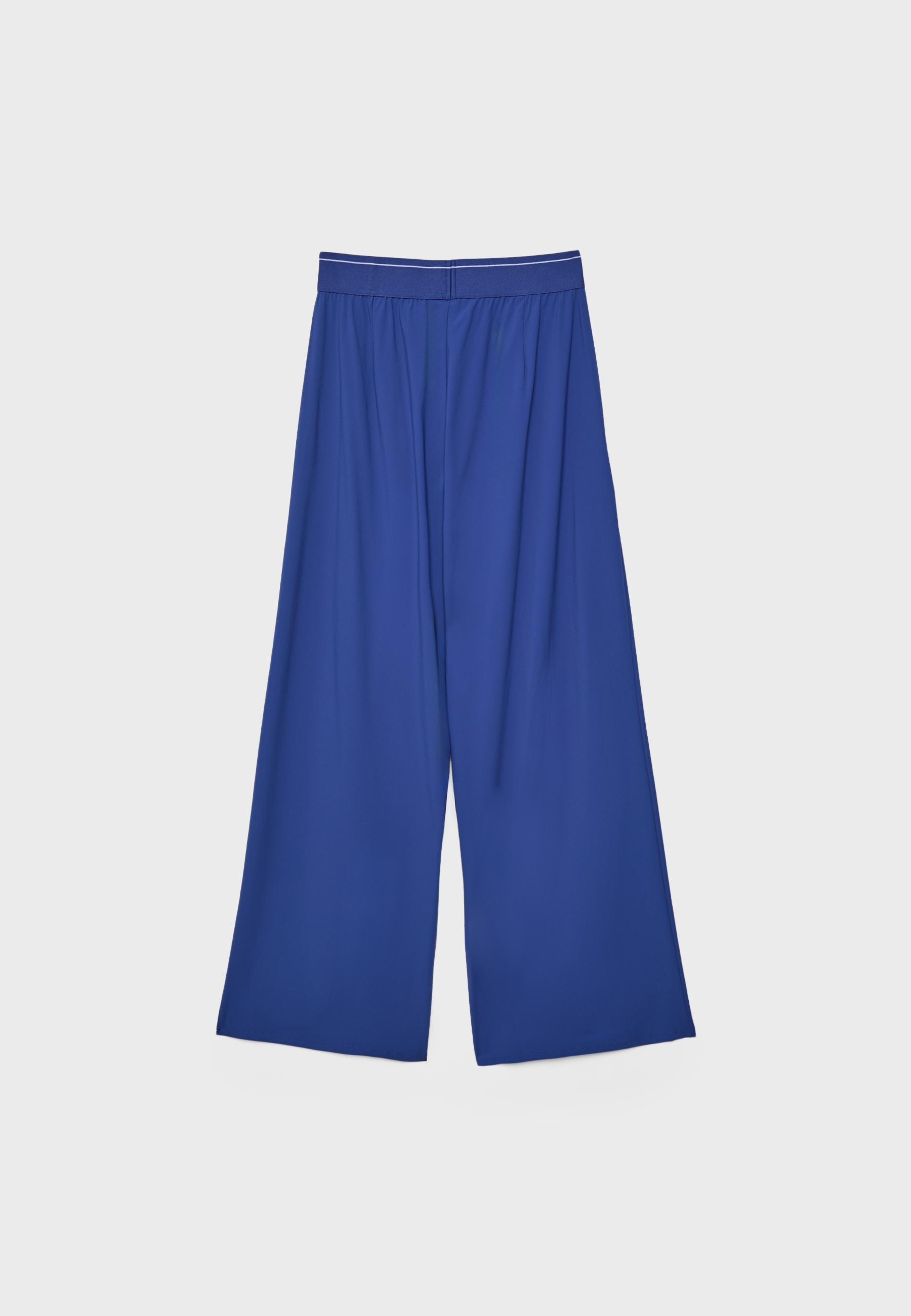 Elasticated waist palazzo joggers — Royal blue