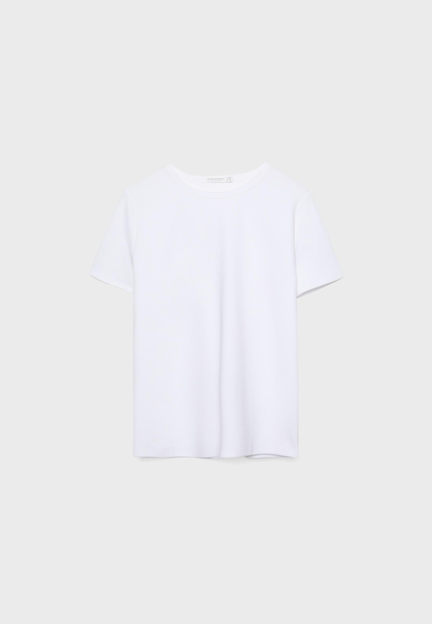 Stradivarius B02 Yumuşak dokulu basic regular t-shirt