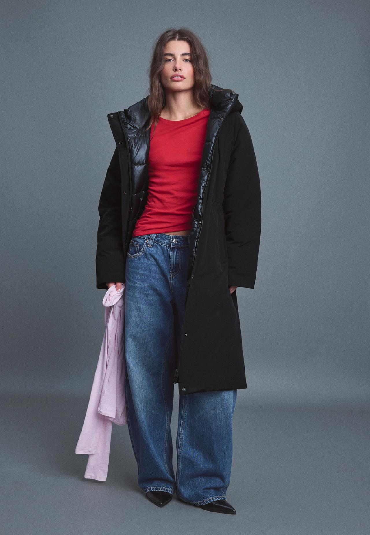 Padded parka — Black