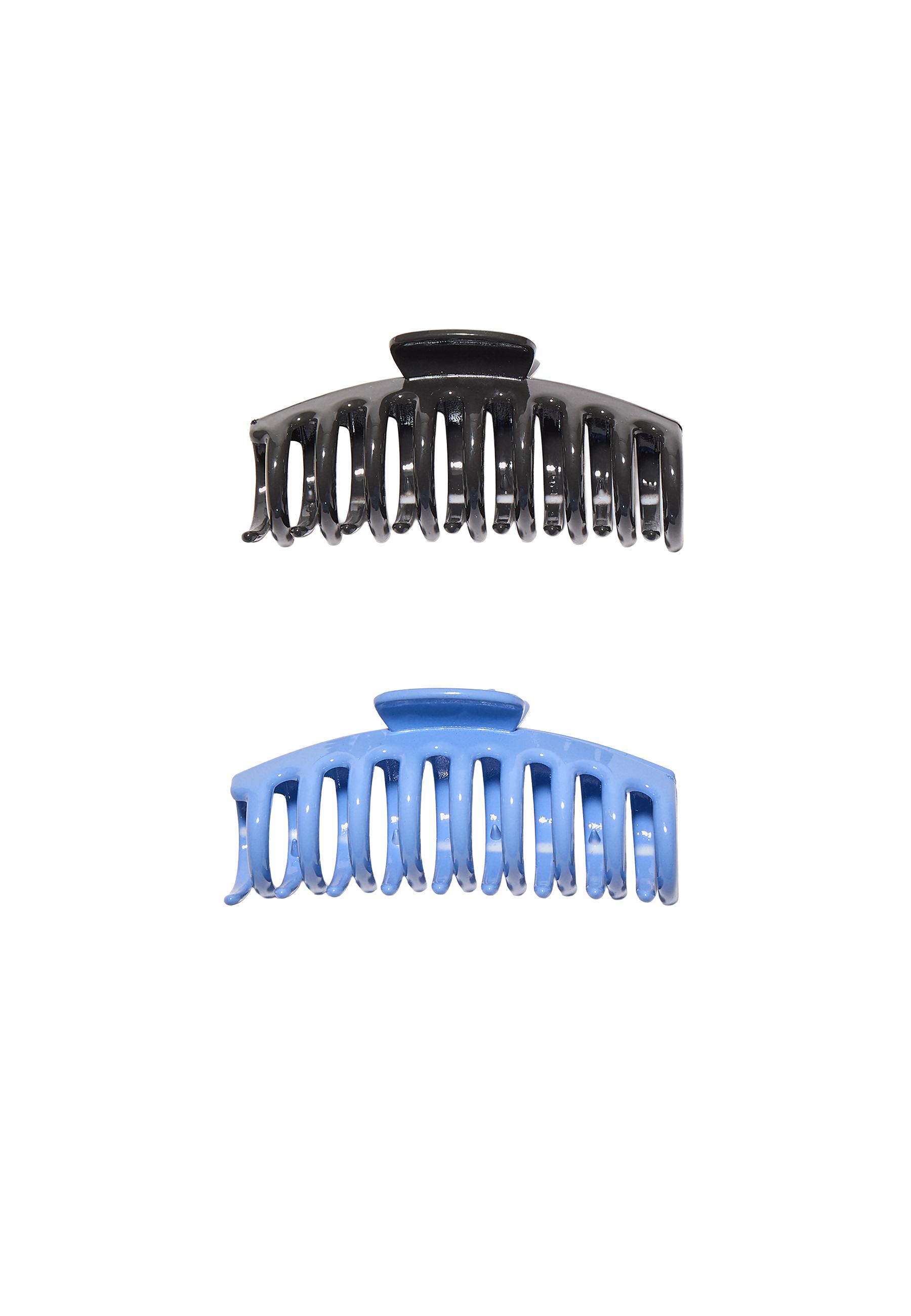 SET OF 2 SOFT TOUCH MAXI HAIR CLIPS — Royal blue