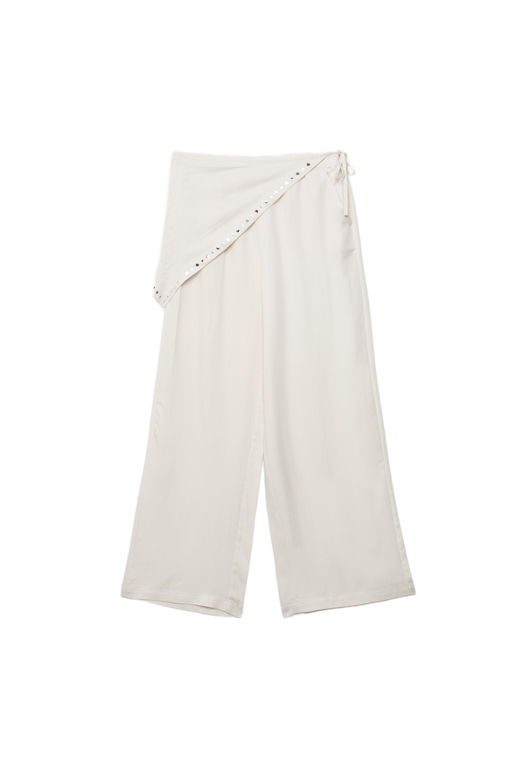 Lyocell scarf trousers — Ecru